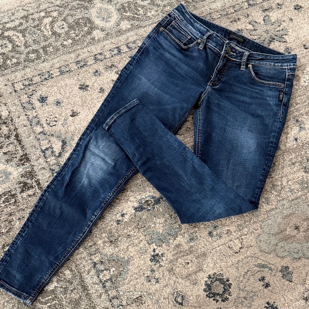 Silver Jeans Women's Dark Blue Skinny Jeans